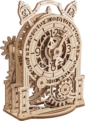 Ugears vintage alarm clock - clock, 3d