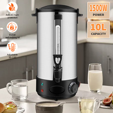 Stainless Steel Tea Urn 10 Litre Commercial Electric Catering Hot Water Boiler