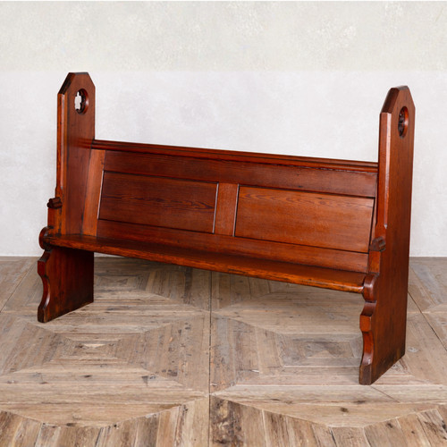 Gothic pine church pew vintage - gothic,
