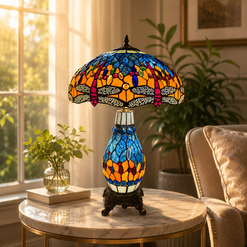 Tiffany style clustered table - tiffany,