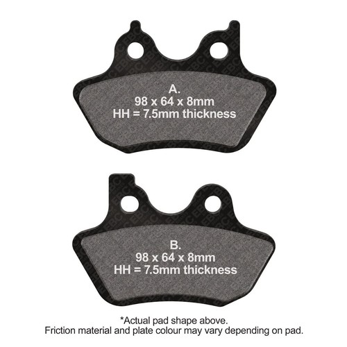 Ebc brake pads rear right - brake,