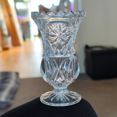Vintage clear glass floral - glass,