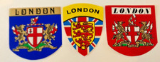 Set of 3 Vintage London Stickers for window,car,laptop,suitcase,souvenir