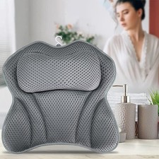 Bath Pillow Luxury Waterproof Home Spa Ani-Slip Comfort Bathtub Headrest Cushion