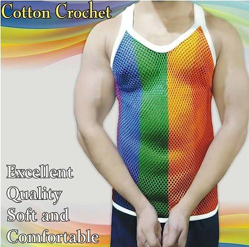 Lgbtq mesh rainbow stripes - lgbtq,