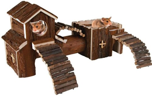 Wooden pet hamster playground - wooden,