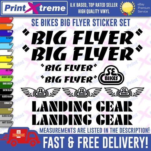 Big flyer bmx vinyl - big, decals