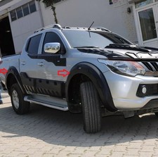 Wheel Arches Fender Flares Front ABS Black For Mitsubishi L200 2015-2019