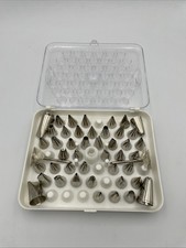 Vintage WILTON Cake Decorating Frosting Tips Set Lot Of 48pcs Attachment Case K2