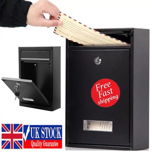 Black large letter box post - large,