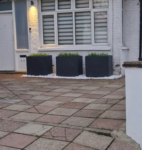 Deep troughs planter pots dark - troughs,