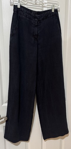 Oska navy blue linen - , baggy