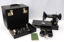 Singer 221k Featherweight Sewing Machine - with Accessories and Case, 1952