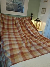LAURA ASHLEY CURTAINS - MITFORD CHECK - LONG AND HEAVY - KEEP CHILLS OUT ~Fleur~