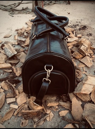 Vintage leather duffel - vintage,