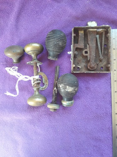Antique brass door knobs - antique,