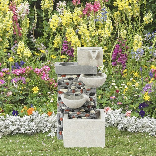 Cascading water fountain with - fountain,