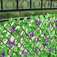 Expanding Trellis Artificial Plant Garden Green Wall Leaf Garden Wooden Fence UK