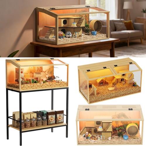 Premium wood hamster - wood, cage