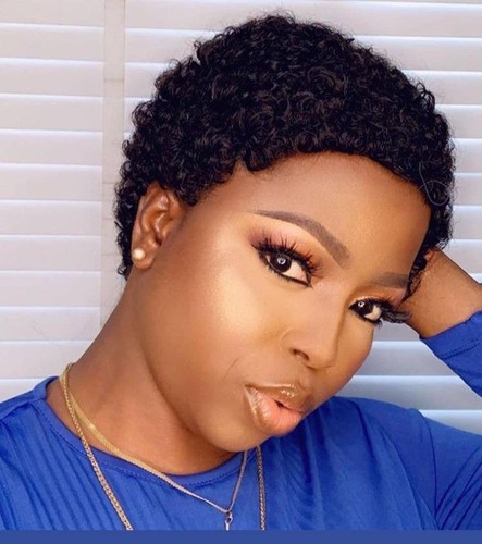 Short curly pixie cut - short,