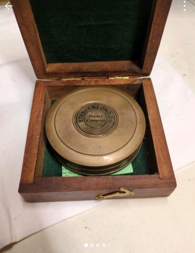 Vintage brass stanley pocket - stanley,