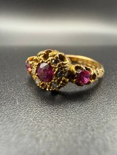Antique yellow gold cluster