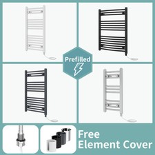 Prefilled Bathroom Electric Element Warmer Heated Towel Rail Radiator 200W-800W