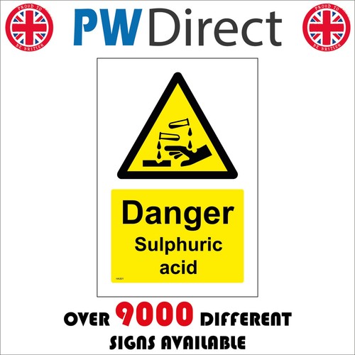 Sign danger sulphuric acid - sulphuric,