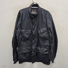 Barbour Lightweight Louis Country Moto Biker Black Coat Jacket Size XXL