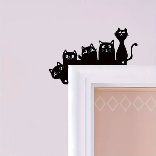 5pcs cat metal wall - 5pcs, art