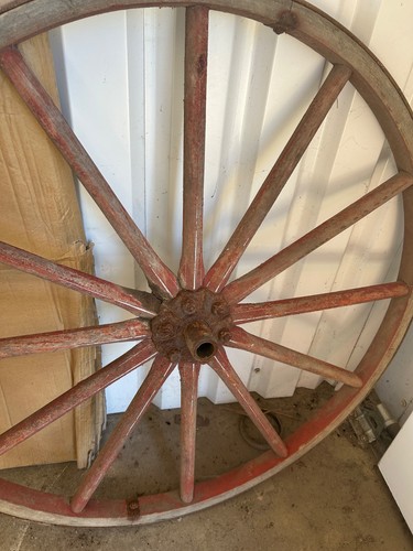 Pair vintage wooden cart - of,