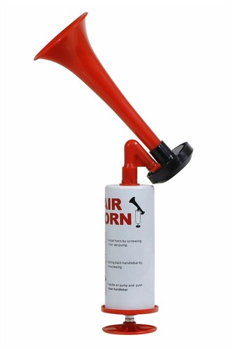 Hand operated air horn - horn, with