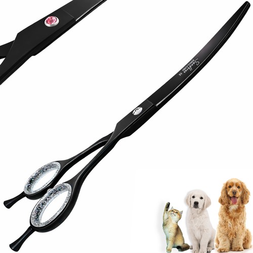 Curved dog grooming scissors - grooming, |