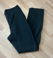 COS Slim Fit Elastic Trousers Pants Womens Sz 8 Dark Green Side Zip Office Wear