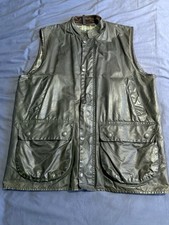 Barbour Westmorland Waxed Gilet Jacket Olive Green Large