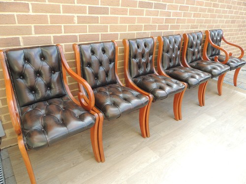 Chesterfield leather dining - chesterfield,