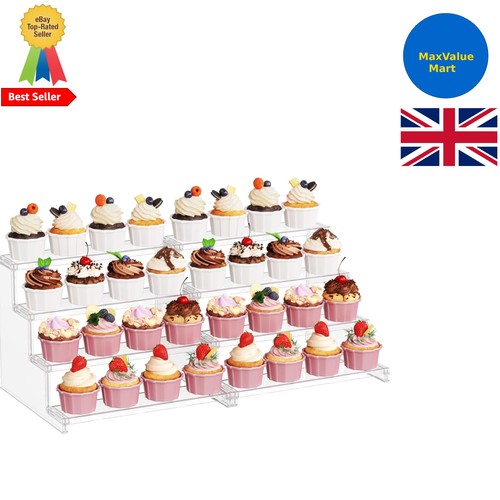 Elegant tier clear cupcake - 4-tier,