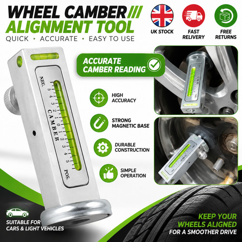 Magnetic wheel camber gauge - wheel,