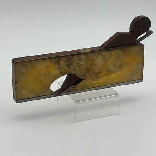 Antique brass rebate plane - brass,