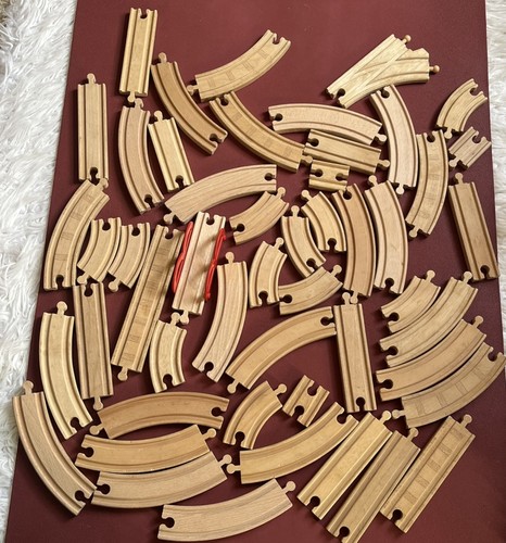 Wooden train set track bundle - set,