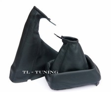 Suitable for Opel Vectra a year 1988-1995 shift bag + handbrake bag leather BLACK