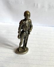Vintage Military Metal Soldier Figure, European Knight, Silver Colour 4cm