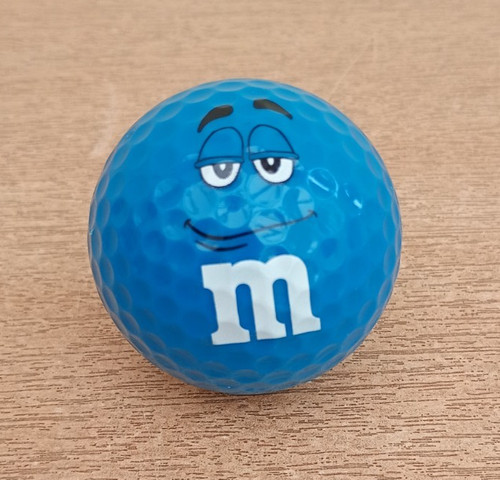 Golf ball blue character - golf, m&m