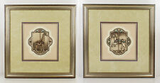 Matching 75/350 Pair, Alice Villanueva Scott Etchings - Carousel Giraffe & Horse