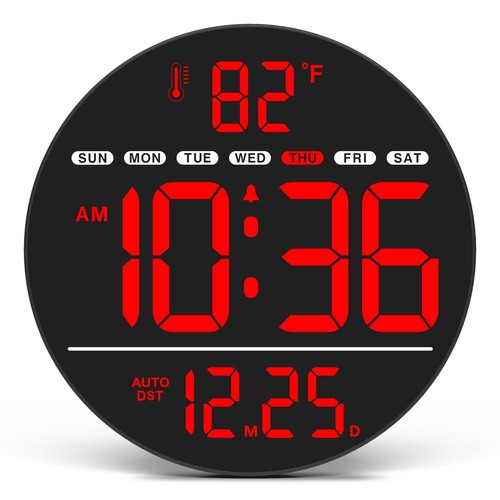 Large digital wall clock - wall, with