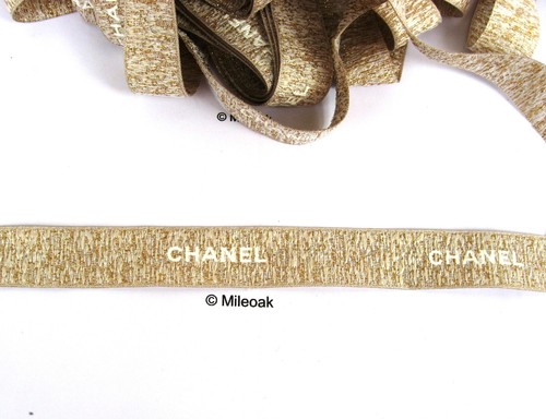 Chanel gold patterned ribbon - patterned,