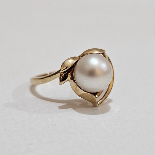 Mikimoto pearl ring 14k yellow - mikimoto,