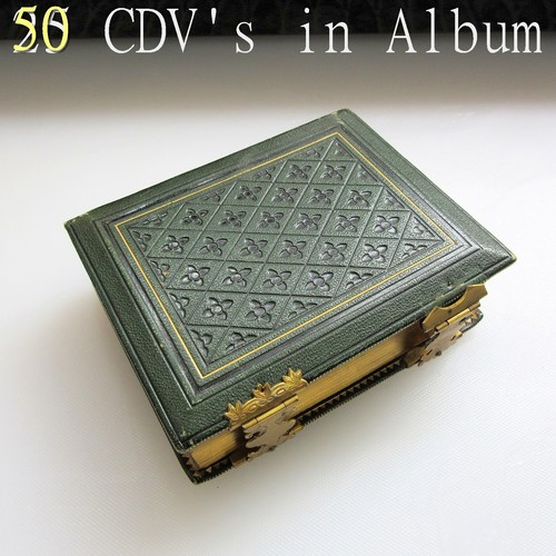 Victorian cdv album 50 good - cdv, album,