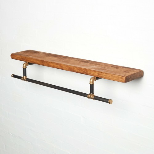 Reclaimed scaffold board shelf - scaffold,