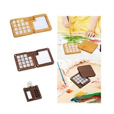 Portable Watercolor Palette Wood Watercolor Paint Palette